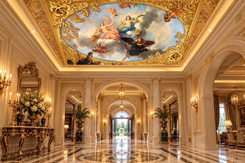 Royal Classic European Court Oil Painting Ceiling Mural, Custom Sizes Available Ceiling Murals Maughon's 