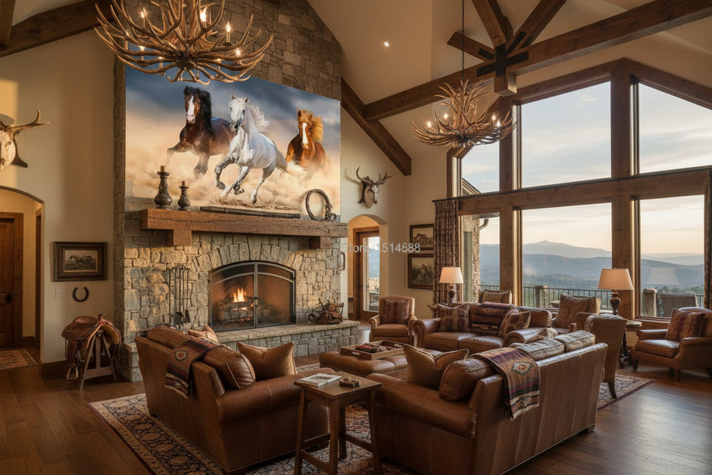 Running Horses Wallpaper Mural, Custom Sizes Available Maughon's 
