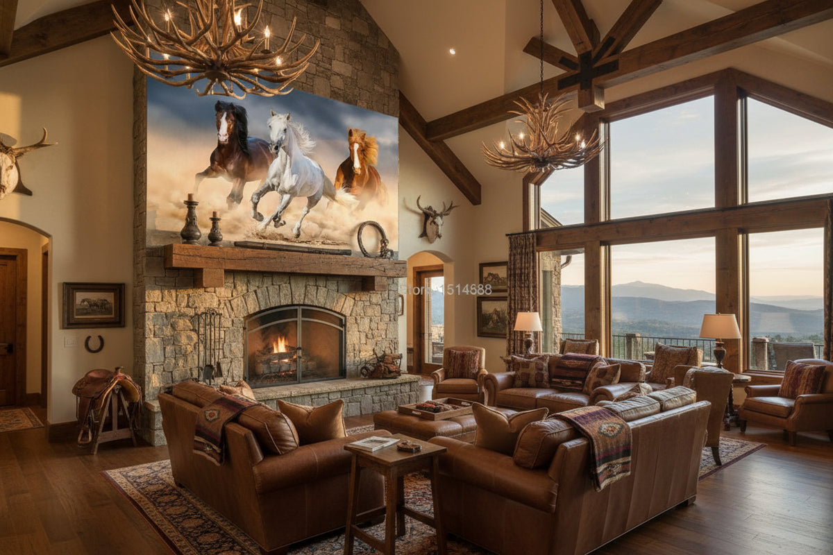 Running Horses Wallpaper Mural, Custom Sizes Available Maughon's 