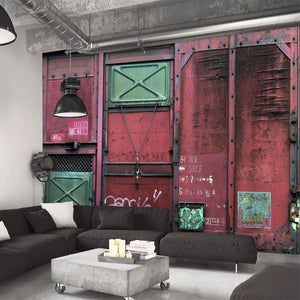 Mural de pared y puerta de hierro oxidado, tamaños personalizados disponibles