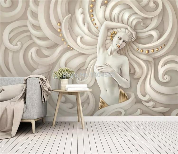 Sculpture Angel Wallpaper Mural, Custom Sizes Available Household-Wallpaper Maughon's 