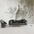 Sculptured Peacock Wallpaper Mural, Custom Sizes Available Maughon's 