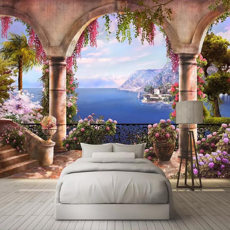 Seaside Landscape Arch Wallpaper Mural, Custom Sizes Available Household-Wallpaper Maughon's 
