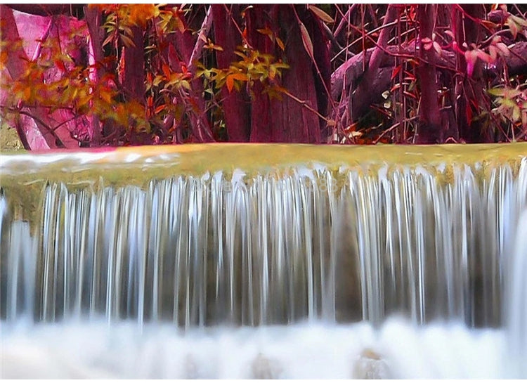 Self Adhesive Cascading Waterfall In Spring Bathroom Mural, Custom Sizes Available Wall Murals Maughon's 