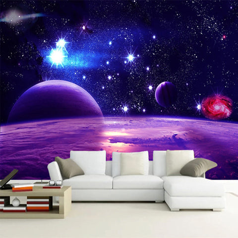 Image of Self-Adhesive Fantasy Space Galaxy Wallpaper Mural, Custom Sizes Available Wall Murals Maughon's 