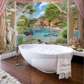 Self Adhesive Italian Bay Bathroom Mural, Custom Sizes Available Wall Murals Maughon's 