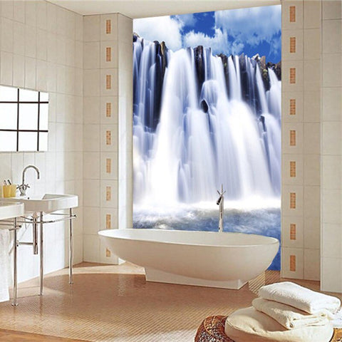 Image of Self-Adhesive Waterfall Landscape Wallpaper Mural, Custom Sizes Available Wall Murals Maughon's 