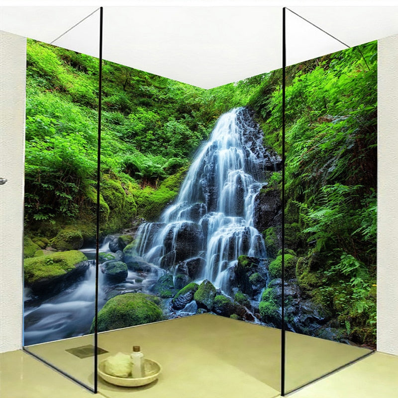 Self Adhesive Waterfalls Landscape Wallpaper Mural, Custom Sizes Available Maughon's 