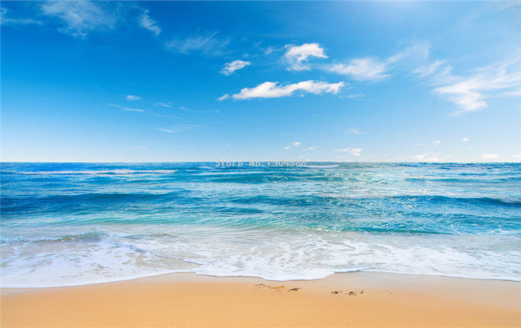 Self Adhesive Waves and Beach Bathroom Mural, Custom Sizes Available Wall Murals Maughon's 