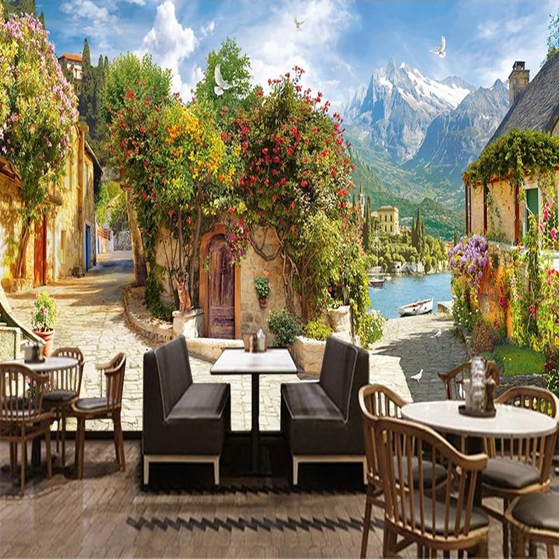 Small European City Wallpaper Mural, Custom Sizes Available Maughon's 