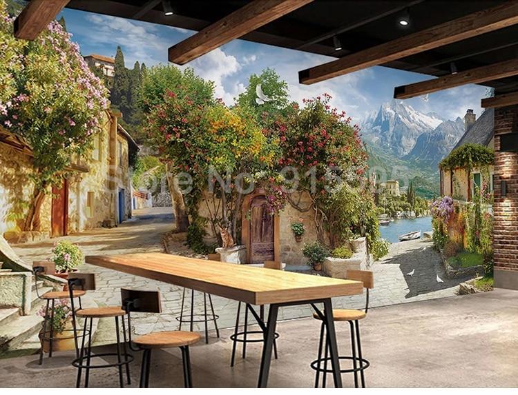 Small European City Wallpaper Mural, Custom Sizes Available Maughon's 