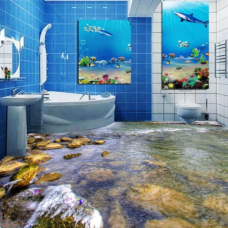 Small River Stream Self Adhesive Floor Mural, Custom Sizes Available Floor Murals Maughon's 