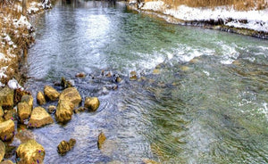 Small River Stream Self Adhesive Floor Mural, Custom Sizes Available