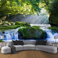 Split Waterfalls Wallpaper Mural, Custom Sizes Available Wall Murals Maughon's 