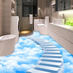 Stairs In The Clouds Self Adhesive Floor Mural, Custom Sizes Available Maughon's 