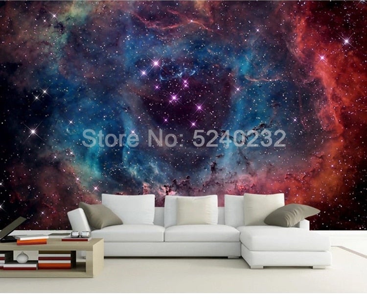Starry Nebula Wallpaper Mural, Custom Sizes Available Wall Murals Maughon's 