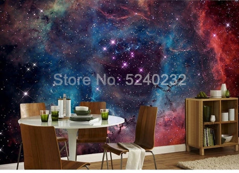 Image of Starry Nebula Wallpaper Mural, Custom Sizes Available Wall Murals Maughon's 