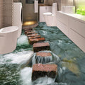 Stepping Stones Over River Floor Mural, Custom Sizes Available Floor Murals Maughon's 