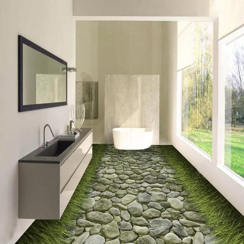 Image of Stone Path Floor Mural, Custom Sizes Available Floor Murals Maughon's 