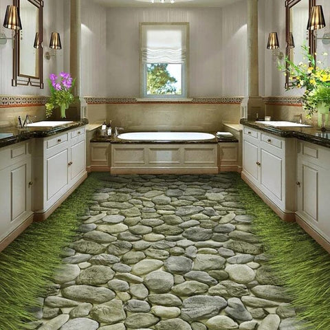 Image of Stone Path Floor Mural, Custom Sizes Available Floor Murals Maughon's 