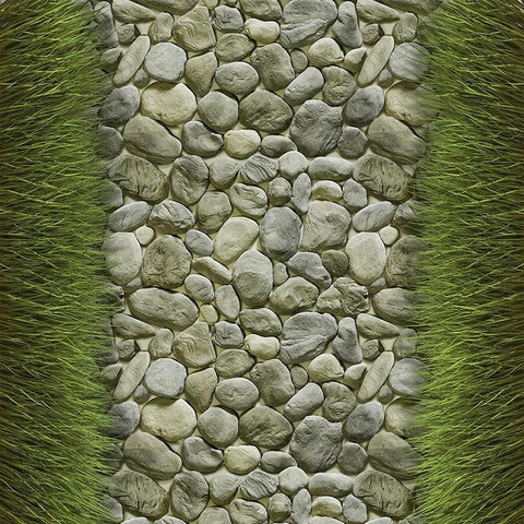 Image of Stone Path Lined With Grass Self Adhesive Floor Mural, Custom Sizes Available Floor Murals Maughon's 