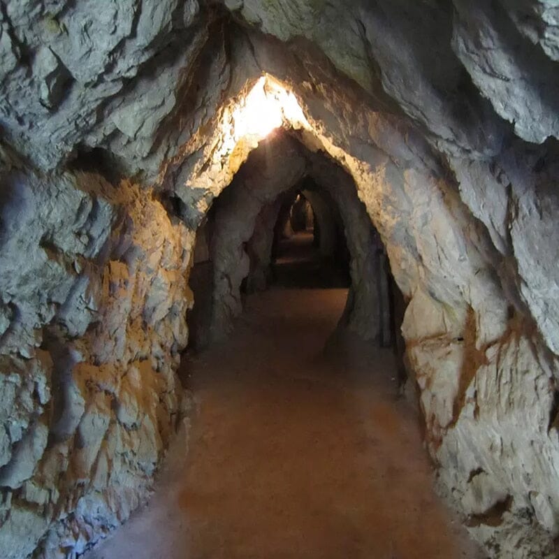 Stone Wall Cave Tunnel Wallpaper Mural, Custom Sizes Available Wall Murals Maughon's 
