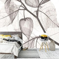 Transparent Leaves Wall Mural, Custom Sizes Available Maughon's 