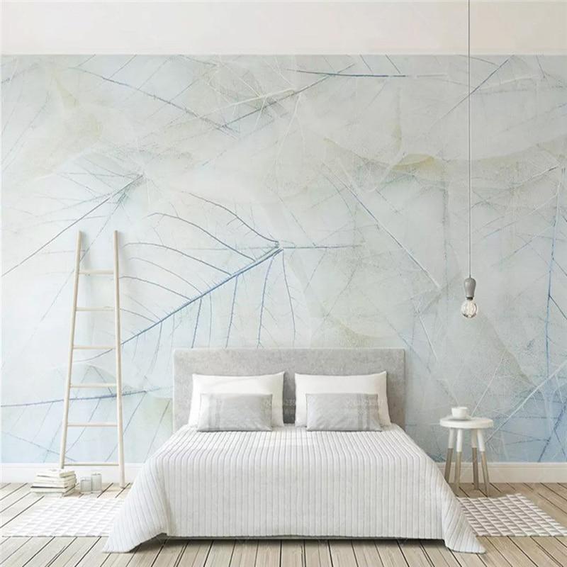 Transparent Leaves Wallpaper Mural, Custom Sizes Available Household-Wallpaper Maughon's 