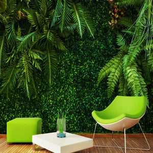 Tropical Foliage Wall Wallpaper Mural, Custom Sizes Available Household-Wallpaper Maughon's 