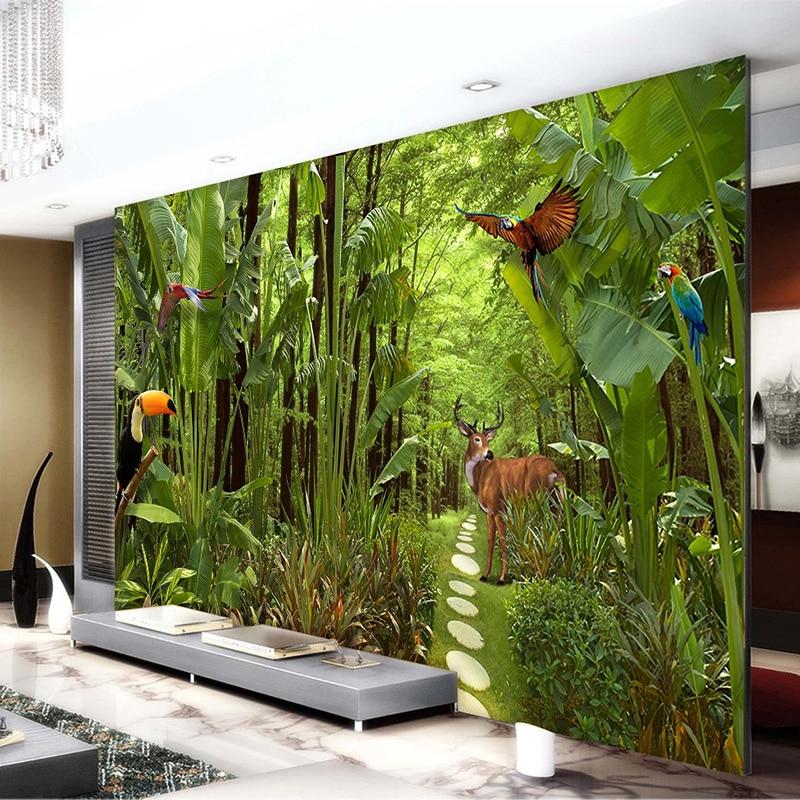 Tropical Rain Forest Wallpaper Mural, Custom Sizes Available Household-Wallpaper Maughon's 