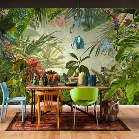 Image of Tropical Rainforest Wallpaper Mural, Custom Sizes Available Maughon's 