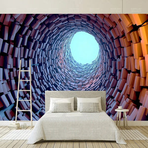Tunnel Opening Wallpaper Mural, Custom Sizes Available