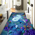 Underwater Dolphin Floor Mural, Custom Sizes Available Maughon's 