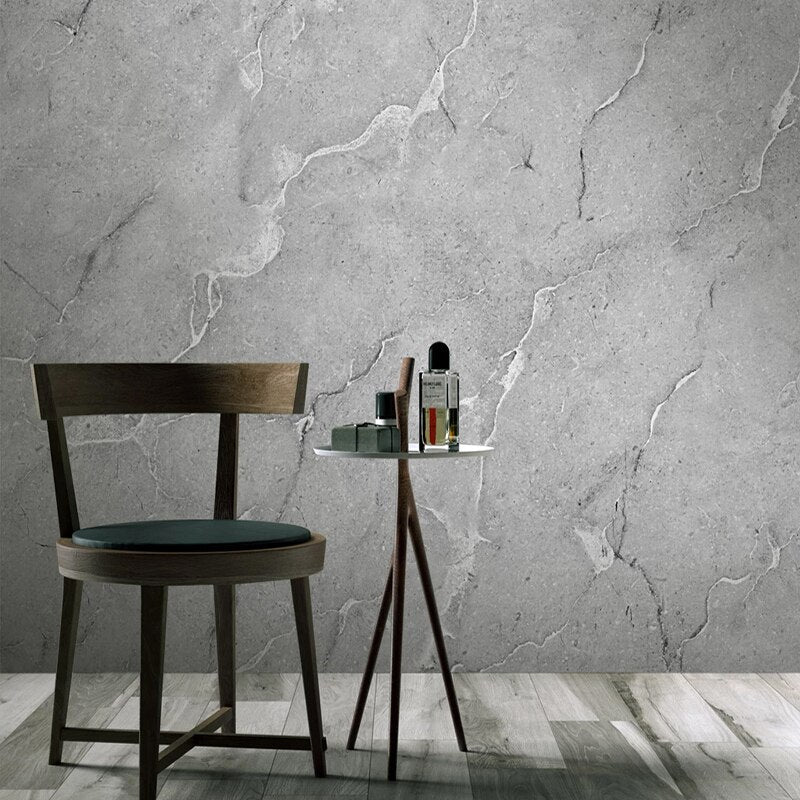 Veined Gray Stone Wallpaper Mural, Custom Sizes Available Wall Murals Maughon's 