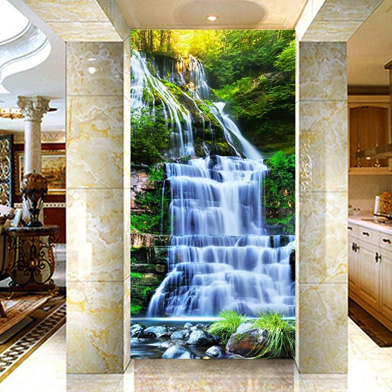 Waterfall Vertical Wallpaper Mural, Custom Sizes Available Household-Wallpaper Maughon's 