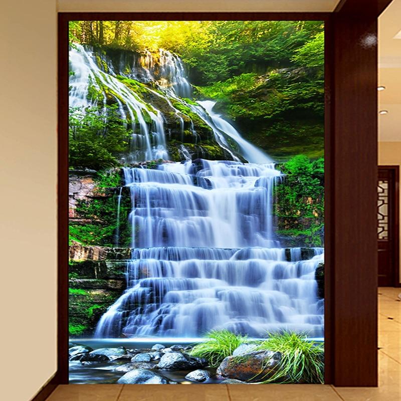 Waterfall Vertical Wallpaper Mural, Custom Sizes Available Household-Wallpaper Maughon's 