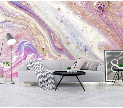 Image of Wavy Golden Marble Wallpaper Mural, Custom Sizes Available Household-Wallpaper Maughon's 