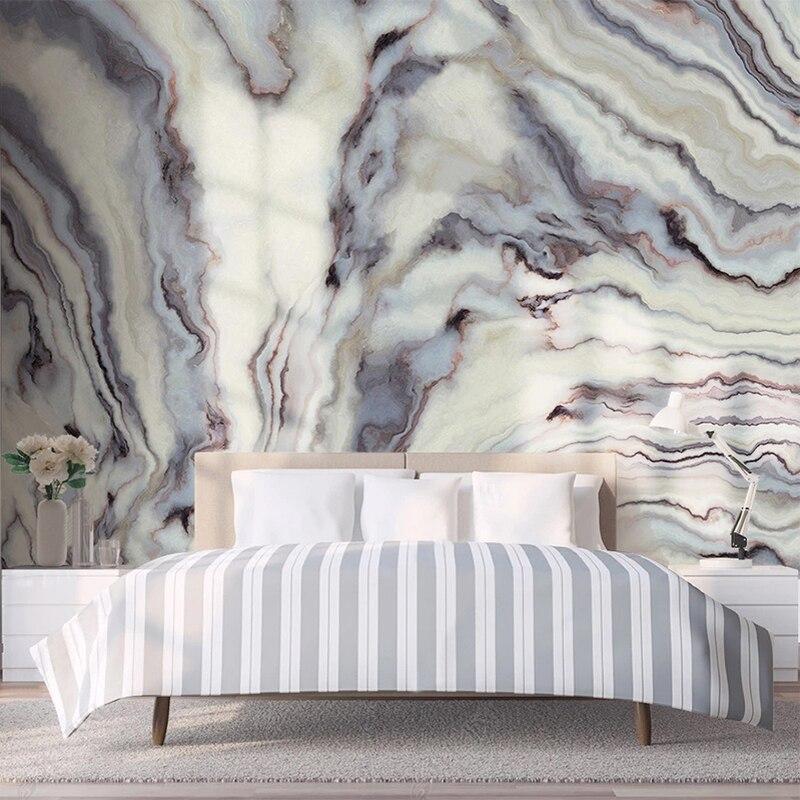 White and Purple Marble Wallpaper Mural, Custom Sizes Available Maughon's 
