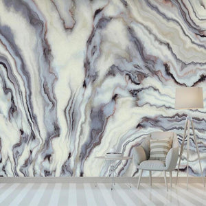 White and Purple Marble Wallpaper Mural, Custom Sizes Available Maughon's 