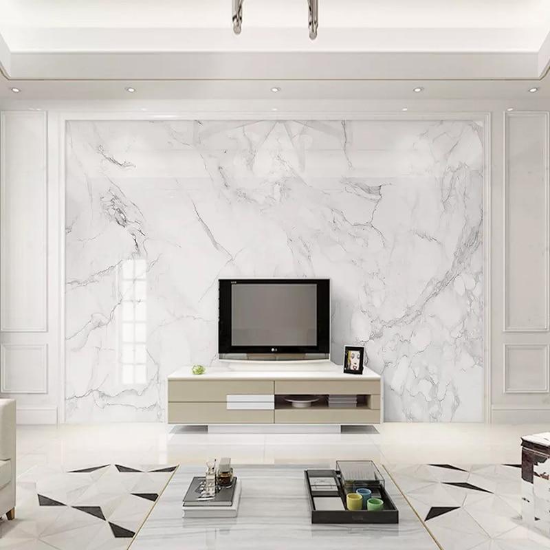 White Marble Wallpaper Mural, Custom Sizes Available Household-Wallpaper Maughon's 