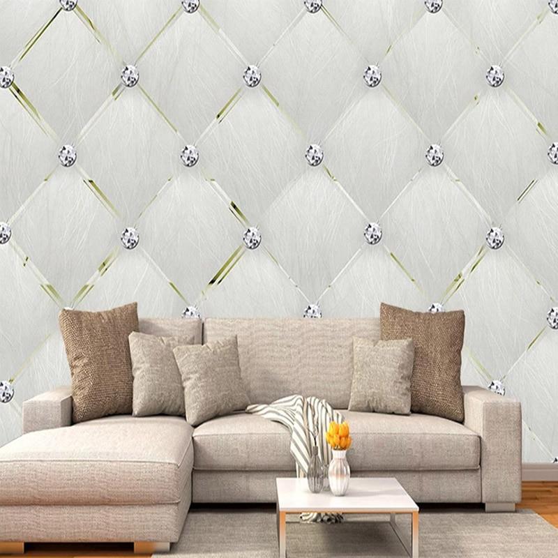 White Tufted with Diamond Wallpaper Mural, Custom Sizes Available Maughon's 