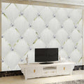 White Tufted with Diamond Wallpaper Mural, Custom Sizes Available Maughon's 