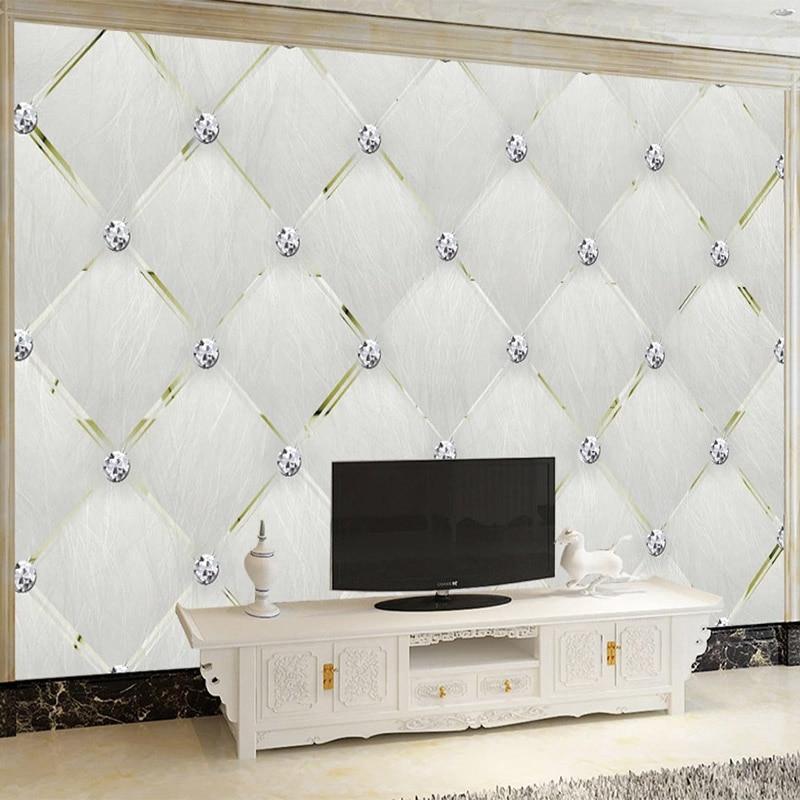 White Tufted with Diamond Wallpaper Mural, Custom Sizes Available Maughon's 