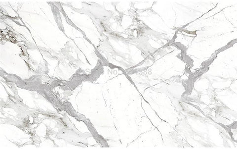 Image of White With Gray Veins Marble Wallpaper Mural, Custom Sizes Available Household-Wallpaper Maughon's 