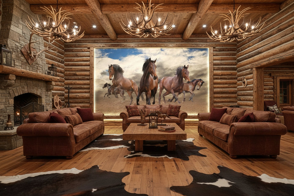 Mural de papel pintado Caballos salvajes al galope, tamaños personalizados disponibles