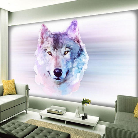 Image of Wolf Wallpaper Mural, Custom Sizes Available Maughon's 