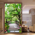 Wooden Bridge in Forest Wallpaper Mural, Custom Sizes Available Maughon's 
