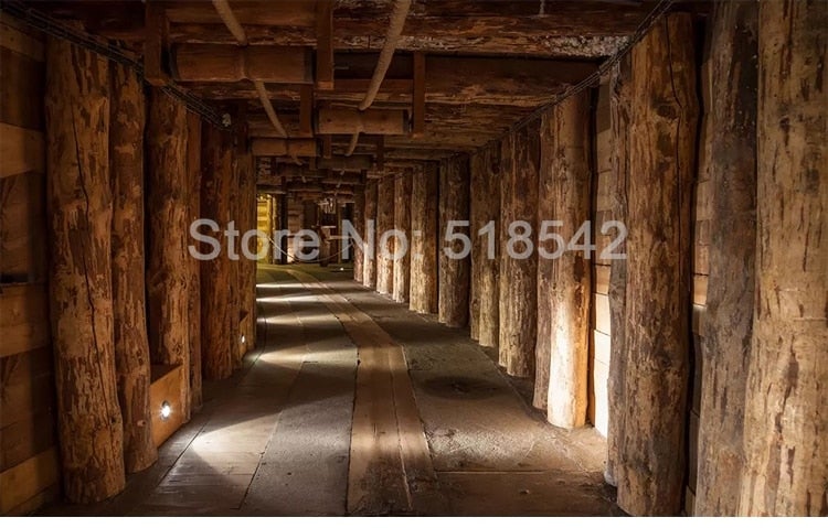 Wooden Log Structure Wallpaper Mural, Custom Sizes Available Wall Murals Maughon's 