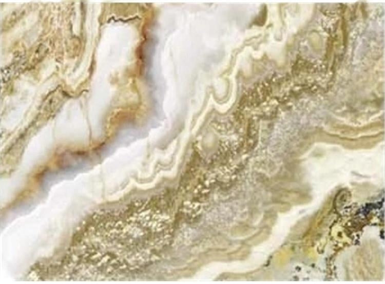 Yellow, Gold and White Marble Wallpaper Mural, Custom Sizes Available